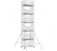 Échafaudage roulant aluminium DOCKER 150 version lisses - Hauteur de travail : 11,90 m - DUARIB - 7225100
