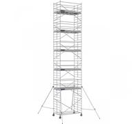 Échafaudage roulant aluminium DOCKER 150 version lisses - Hauteur de travail : 12,90 m - DUARIB - 7225110