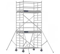 Échafaudage roulant aluminium DOCKER 150 version lisses - Hauteur de travail : 5,90 m - DUARIB - 7220040
