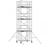Échafaudage roulant aluminium DOCKER 150 version lisses - Hauteur de travail : 7,90 m - DUARIB - 7220060