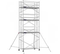 Échafaudage roulant aluminium DOCKER 150 version lisses - Hauteur de travail : 8,90 m - DUARIB - 7230070