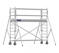 Échafaudage roulant aluminium DOCKER 85 version garde-corps EXMDS - Hauteur de travail : 3,90 m - DUARIB - 7130022