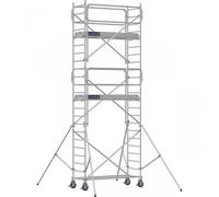 Échafaudage roulant aluminium DOCKER 85 version garde-corps EXMDS - Hauteur de travail : 6,90 m - DUARIB - 7120052