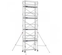 Échafaudage roulant aluminium DOCKER 85 version garde-corps EXMDS - Hauteur de travail : 9,90 m - DUARIB - 7125082