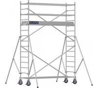 Échafaudage roulant aluminium DOCKER 85 version lisses - Hauteur de travail : 4,90 m - DUARIB - 7125030