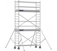 Échafaudage roulant aluminium DOCKER 85 version lisses - Hauteur de travail : 5,90 m - DUARIB - 7125040