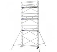 Échafaudage roulant aluminium DOCKER 85 version lisses - Hauteur de travail : 8,90 m - DUARIB - 7130070