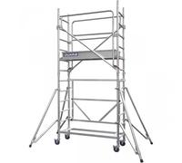 Échafaudage roulant aluminium DOCKER Mini - Hauteur de travail : 4,10 m - DUARIB - 7014021