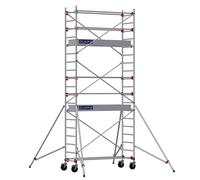 Échafaudage roulant aluminium DUARIB AL205 base standard + Garde corps monobloc hauteur travail 8.90 m - 613727