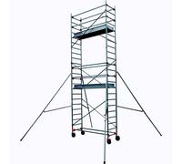 Échafaudage roulant aluminium DUARIB AL205 base standard + lisse hauteur travail 7.90 m - 613716