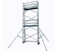 Échafaudage roulant aluminium DUARIB AL255 base standard + lisse hauteur travail 5.90 m - 513814