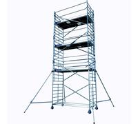 Echafaudage roulant aluminium DUARIB Docker2 150 295 hauteur travail 8,90 m lisses/sous-lisses - 7230070