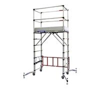 Échafaudage roulant aluminium télescopique TELETOWER - Hauteur de travail : 0,33 à 4 m - DUARIB - 30100600