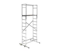 Echafaudage roulant d'escalier intérieur et extérieur 2,5m/4,5m en aluminium Hailo HobbyStep H5