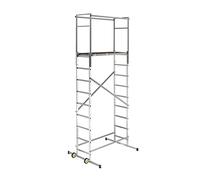 Echafaudage roulant d'escalier intérieur et extérieur 2,5m/4,5m en aluminium Hailo HobbyStep H5