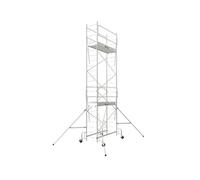 - Echafaudage roulant en acier 2 planchers 186x54 cm Hauteur d'accès 6,8 m - JUNIO
