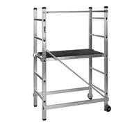 Echafaudage roulant Hauteur 3m - Échelle Échafaudage de Travail Aluminium Charge 120Kg - Travaux Bricolage Chantier Jardin VITO