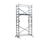Echafaudage roulant pliable 4 en 1 multifonction 2,4m/4,4m en aluminium Hailo CombiLot 5 G