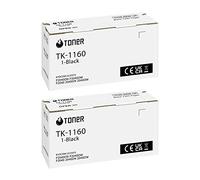 ECHALLENGE TK-1160 Lot de 2 Cartouches de Toner compatibles avec Kyocera TK-1160 Noir 1T02R90NL0 Compatible avec ECOSYS P2040DN ECOSYS P2040DW ECOSY P2050DN