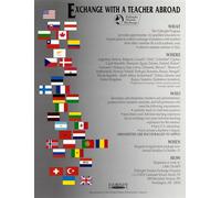 Échange avec un enseignant à l'étranger. Fulbright Teacher Exchange. Affiche imprimée par l'Agence américaine d'information (61 x 91,4 cm)