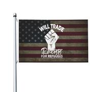 Échanger Des Racistes Contre Des Réfugiés Bannière 90X150Cm Résistant Avec Œillets Bannière Cour Drapeau De Cour Pour Fêtes Dortoirs Chambres