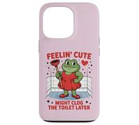 Échanger la Sensation de Grenouille Mignonne Pourrait obstruer Les Toilettes Plus Tard Coque pour iPhone 13 Pro