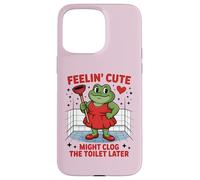 Échanger la Sensation de Grenouille Mignonne Pourrait obstruer Les Toilettes Plus Tard Coque pour iPhone 15 Pro Max