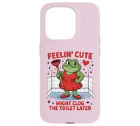 Échanger la Sensation de Grenouille Mignonne Pourrait obstruer Les Toilettes Plus Tard Coque pour iPhone 15 Pro