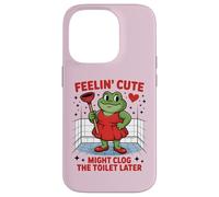 Échanger la Sensation de Grenouille Mignonne Pourrait obstruer Les Toilettes Plus Tard Coque pour iPhone 14 Pro