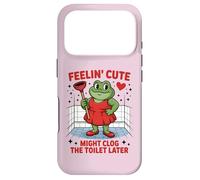 Échanger la Sensation de Grenouille Mignonne Pourrait obstruer Les Toilettes Plus Tard Coque pour iPhone 17 Pro