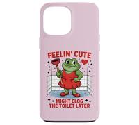 Échanger la Sensation de Grenouille Mignonne Pourrait obstruer Les Toilettes Plus Tard Coque pour iPhone 13 Pro Max