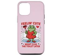 Échanger la Sensation de Grenouille Mignonne Pourrait obstruer Les Toilettes Plus Tard Coque pour iPhone 12/12 Pro