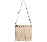 Échanges d'argent frangés contre des femmes, des sacs à bandoulières, des femmes Hobo Fashion Fringe-26 × 3 × 21cm PU Leather-Hobo avec une ceinture amovible de 120 cm, des compartiments intérieurs, o