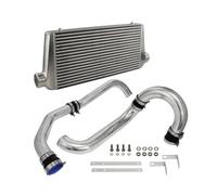 Échangeur air-air Kit de refroidisseur intermédiaire Turbo adapté pour Supra MK4 JZA80 2JZGTE Turbo 1993-1998 Tube intercooler(Black)