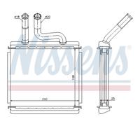 Échangeur de chaleur, chauffage habitacle NISSENS 76507