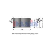 Échangeur Chauffage Intérieur pour Mercedes-Benz Vito Boîte Classe V 343x182x42