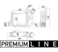 Echangeur d'air de suralimentation MAHLE pour MERCEDES C-KLASSE