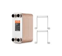 Echangeur de Chaleur à 80 Plaques Brasées en Inox 12,7×30,5cm 316L pour Chauffage