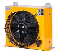 Échangeur de chaleur à plaques AH1012T-CA 100 l/min, radiateur en aluminium, refroidisseur d'huile hydraulique et d'air avec ventilateur Largement application(AC380V)