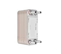 Échangeur de chaleur à plaques brasées, 40 plaques en acier inoxydable, refroidisseur de moût, refroidisseur de bière, serpentin de refroidissement(Barb)