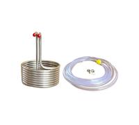 Échangeur de chaleur à serpentin de refroidissement en acier inoxydable de 12,7 mm avec raccords de connexion, refroidisseur à immersion for brassage à domicile Applications multiples(Coil with Fittin