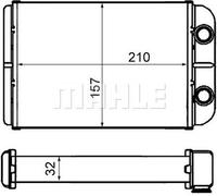 Echangeur de chaleur chauffage intérieur 115mm MAHLE pour FIAT BRAVO II
