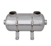 Échangeur de chaleur de piscine 40 kW pour piscines et jacuzzis | 355 x 134 mm | Transfert de chaleur efficace | Durable & | Idéal pour une utilisation privée et commerciale