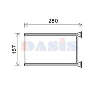 Échangeur De Chaleur Intérieur Compatible Pour Jeep Cherokee 132x245x26