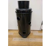 Échangeur de chaleur pour gaz d'échappement Échangeur d'air chaud Refroidisseur de gaz d'échappement 15 cm noir Tuyau de fumée Tuyau de poêle Tuyau de cheminée Économie d'énergie Nettoyage facile