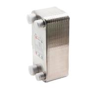 Échangeur de Chaleur, Refroidisseur De Moût Bière, Échanur Chaleur À 24 Plaques, En Acier Inoxydable SUS 304 For Brassée La Maison(1 Inch BSPT)