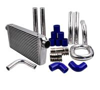 Échangeur de charge Kit intercooler Refroidisseur intermédiaire Turbo 600x300x76, entrée/sortie 3.0 et Kit de tuyauterie 2.5 "64mm avec pinces