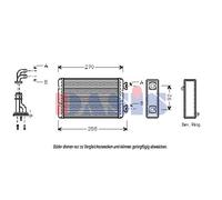 Échangeur Thermique Chauffage Intérieur Convient pour BMW 3er Compact 248x145x32