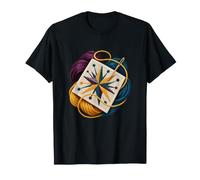 Échantillon de Point géométrique Vibrant avec Aiguille et Fil T-Shirt