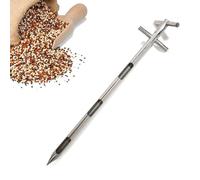 Échantillon de poudre de céréales, sonde d'échantillonnage en acier inoxydable avec poignée rotative, design pointu pour mesurer la taille des grains de riz et maïs